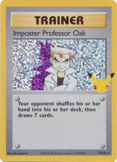 Pokemon Card - Celebrations Classic Collection 73/102 - IMPOSTER PROFESSOR OAK (holo-foil)