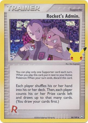 Pokemon Card - Celebrations Classic Collection 86/109 - ROCKET'S ADMIN  (holo-foil): BBToyStore.com - Toys, Plush, Trading Cards, Action Figures &  Games online retail store shop sale