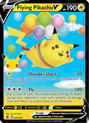 Pokemon Card - Celebrations 006/025 - FLYING PIKACHU V (holo-foil)
