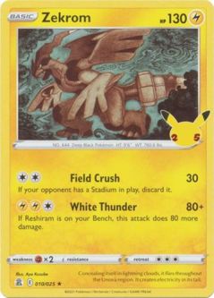 Pokemon Card - Celebrations 010/025 - ZEKROM (holo-foil)