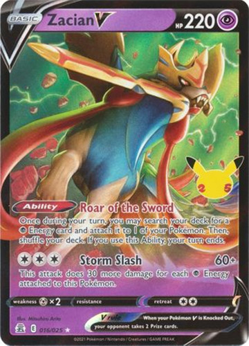 Pokemon Card - Celebrations 016/025 - ZACIAN V (holo-foil)