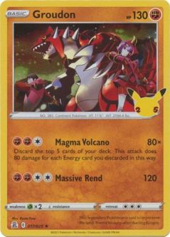 Pokemon Card - Celebrations 017/025 - GROUDON (holo-foil)