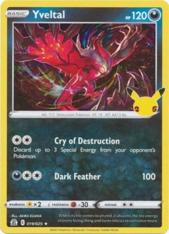 Pokemon Card - Celebrations 019/025 - YVELTAL (holo-foil)