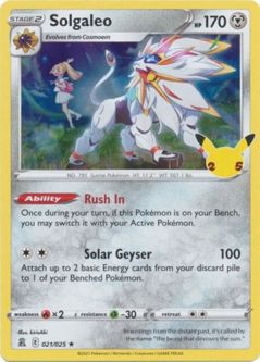 Pokemon Card - Celebrations 021/025 - SOLGALEO (holo-foil)