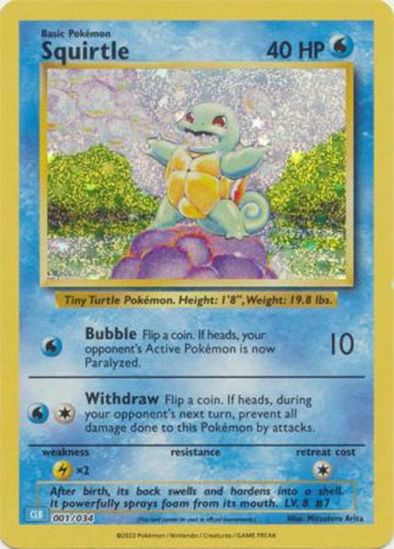 Pokemon Card - Classic Collection [CLB] 001/034 - SQUIRTLE (holo-foil)