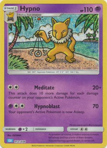 Pokemon Card - Classic Collection [CLB] 012/034 - HYPNO (holo-foil)