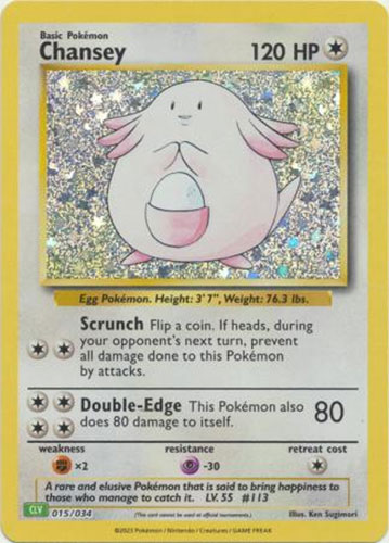 Pokemon Card - Classic Collection [CLV] 015/034 - CHANSEY (holo-foil)