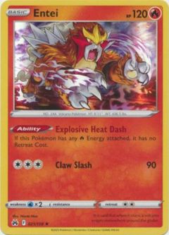 Pokemon Card - Crown Zenith 021/159 - ENTEI (holo-foil)