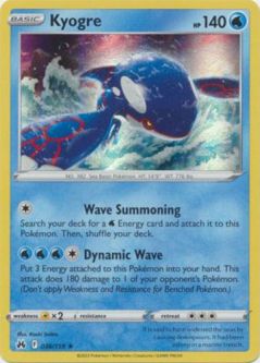 Pokemon Card - Crown Zenith 036/159 - KYOGRE (holo-foil)