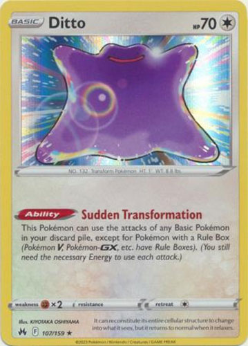 Pokemon Card - Crown Zenith 107/159 - DITTO (holo-foil)