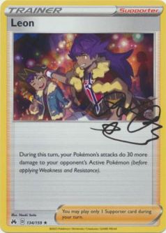 Pokemon Card - Crown Zenith 134/159 - LEON (holo-foil)