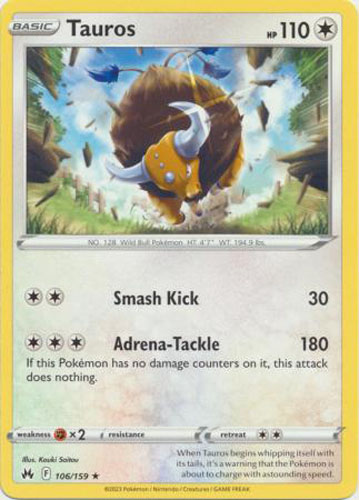 Pokemon Card - Crown Zenith 106/159 - TAUROS (rare): BBToyStore.com - Toys,  Plush, Trading Cards, Action Figures & Games online retail store shop sale