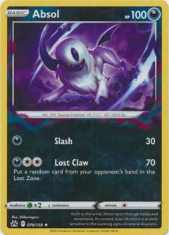Pokemon Card - Crown Zenith 076/159 - ABSOL (REVERSE holo-foil)