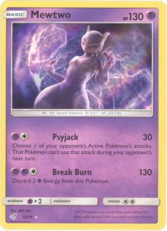Pokemon Card - Detective Pikachu 12/18 - MEWTWO (holo-foil)