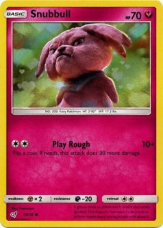 Pokemon Card - Detective Pikachu 15/18 - SNUBBULL (holo-foil)