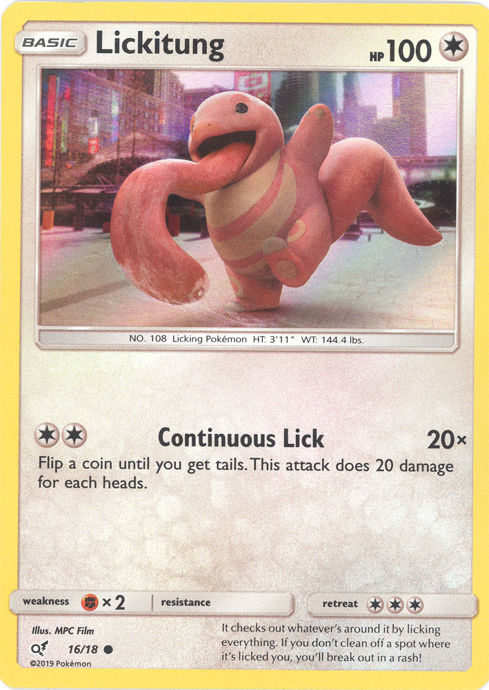 Lickitung 16/18 - Detective Pikachu - Holo FOIL - NM/M - 100% Guaranteed Authentic Lickitung 16/18 - Detective Pikachu - Holo FOIL - NM/M - 100% Guaranteed Authentic