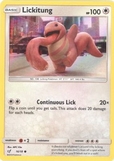 Pokemon Card - Detective Pikachu 16/18 - LICKITUNG (holo-foil)