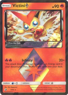 Pokemon Card - Dragon Majesty 7/70 - VICTINI (Prism Star)(holo-foil)