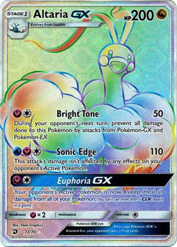 Pokemon Card - Dragon Majesty 72/70 - ALTARIA GX (full art hyper