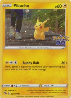Pokemon Card - Pokemon GO 027/078 - PIKACHU (ALTERNATE holo-foil)