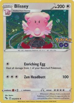 Pokemon Card - Pokemon GO 052/078 - BLISSEY (ALTERNATE holo-foil)