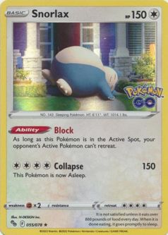 Pokemon Card - Pokemon GO 055/078 - SNORLAX (holo-foil)