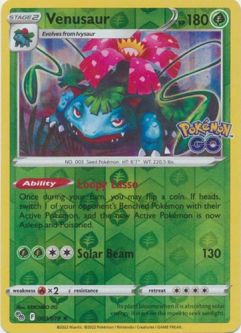 Pokemon Card - Pokemon GO 003/078 - VENUSAUR (REVERSE holo-foil)
