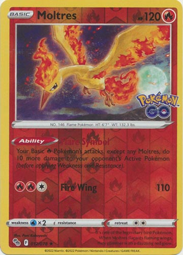 Moltres - Pokemon GO [REVERSE HOLO] | Ozzie Collectables