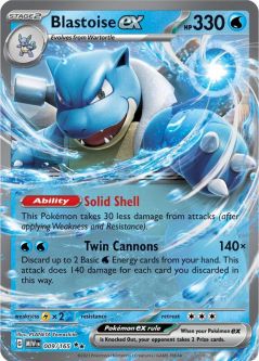 Pokemon Card - Scarlet & Violet 151 009/165 - BLASTOISE EX (Double Rare)