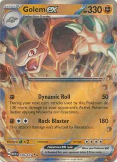Pokemon Card - Scarlet & Violet 151 - 076/165 GOLEM EX (ultra rare holo-foil)
