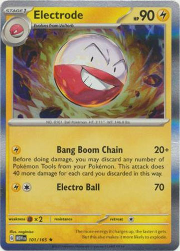 Pokemon Card - Scarlet & Violet 151 101/165 - ELECTRODE (Rare): BBToyStore.com - Toys, Plush, Trading Cards, Action Figures & Games online retail store shop sale Pokemon Card - Scarlet & Violet 151 101/165 - ELECTRODE (Rare): BBToyStore.com - Toys, Plush, Trading Cards, Action Figures & Games online retail store shop sale