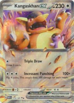Pokemon Card - Scarlet & Violet 151 - 115/165 KANGASKHAN EX (ultra rare holo-foil)