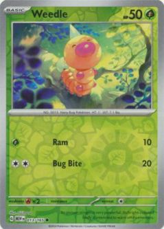 Pokemon Card - Scarlet & Violet 151 - 013/165 WEEDLE (REVERSE holo-foil)