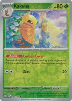 Pokemon Card - Scarlet & Violet 151 - 014/165 KAKUNA (REVERSE holo-foil)
