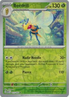 Pokemon Card - Scarlet & Violet 151 - 015/165 BEEDRILL (REVERSE holo-foil)