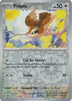 Pokemon Card - Scarlet & Violet 151 - 016/165 PIDGEY (REVERSE holo-foil)