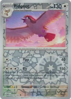 Pokemon Card - Scarlet & Violet 151 - 018/165 PIDGEOT (REVERSE holo-foil)