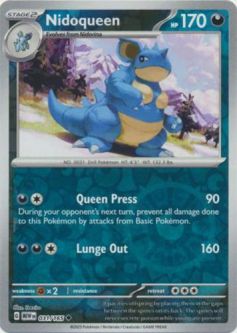 Pokemon Card - Scarlet & Violet 151 - 031/165 NIDOQUEEN (REVERSE holo-foil)