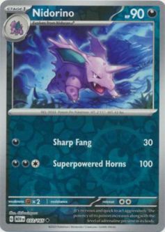 Pokemon Card - Scarlet & Violet 151 - 033/165 NIDORINO (REVERSE holo-foil)