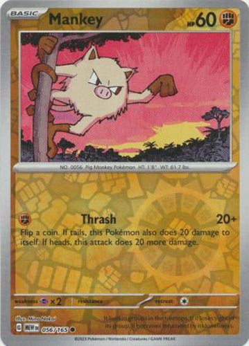 Pokemon Card - Scarlet & Violet 151 - 056/165 MANKEY (REVERSE holo-foil):  BBToyStore.com - Toys, Plush, Trading Cards, Action Figures & Games online  retail store shop sale