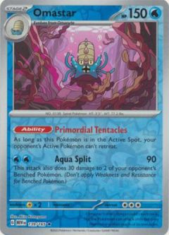 Pokemon Card - Scarlet & Violet 151 - 139/165 OMASTAR (REVERSE holo-foil)