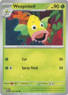 Pokemon Card - Scarlet & Violet 151 - 070/165 WEEPINBELL (common)