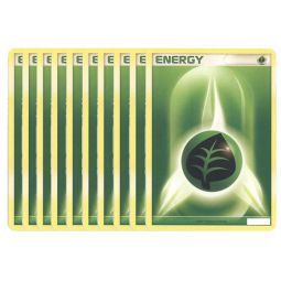 Pokemon Cards - LOT OF 10 GRASS ENERGY Cards (green)