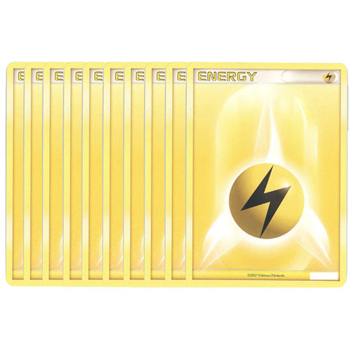 Pokemon Cards - LOT OF 10 LIGHTNING ENERGY Cards (yellow)