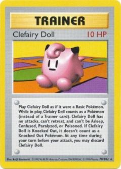 Pokemon Card - Base 70/102 - CLEFAIRY DOLL (rare) **Shadowless**