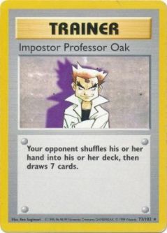 Pokemon Card - Base 73/102 - IMPOSTOR PROFESSOR OAK (rare) **Shadowless**