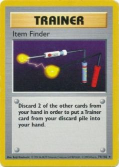 Pokemon Card - Base 74/102 - ITEM FINDER (rare) [Shadowless] *Played*