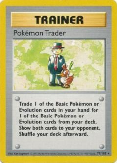 Pokemon Card - Base 77/102 - POKEMON TRADER (rare) *Shadowless*