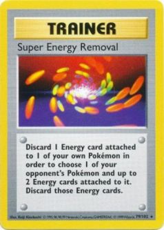 Pokemon Card - Base 79/102 - SUPER ENERGY REMOVAL (rare) *Shadowless*