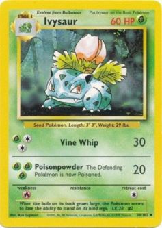 Pokemon Card - Base 30/102 - IVYSAUR (uncommon)